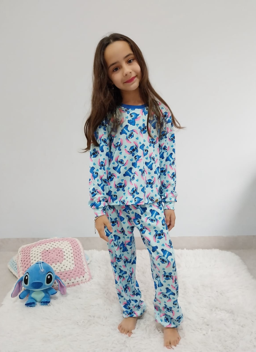foto do pijama stitch manga longa em sao jose dos campos