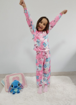 foto do pijama stitch manga longa em sao jose dos campos