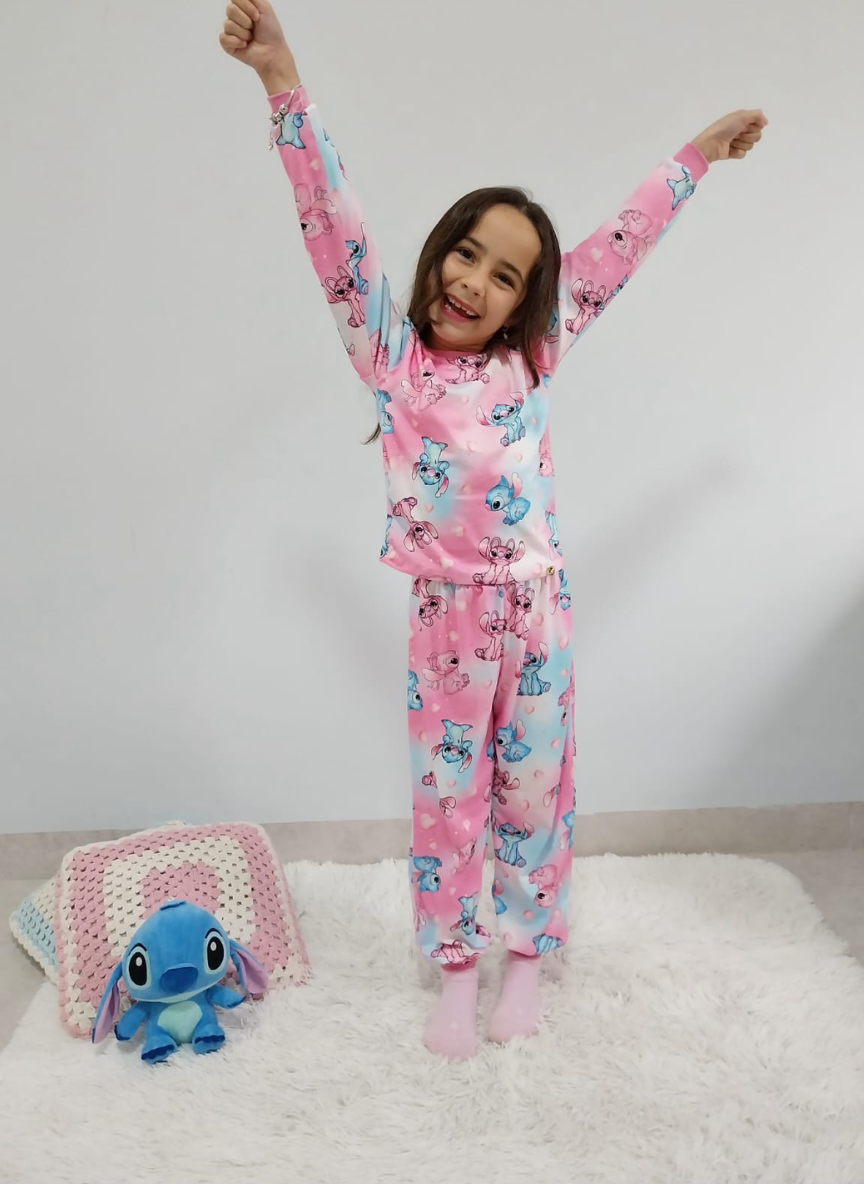 foto do pijama stitch manga longa em sao jose dos campos