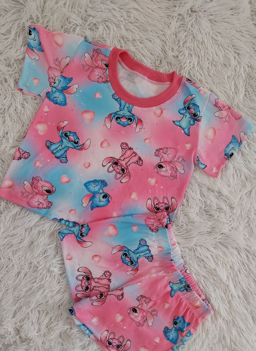 foto do pijama stitch baby look rosa em sao jose dos campos